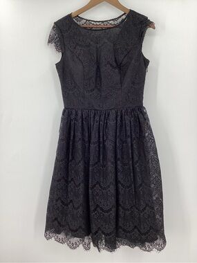 Chi Chi London Black Lace Midi Dress